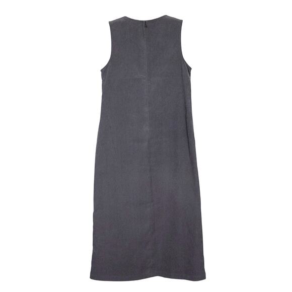 LL Bean Classic Jumper Sleeveless Dress Gray SZ 6 REG Modest Capsule Minimalist - Picture 3 of 7